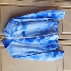 Cloudy blue Justice rain jacket